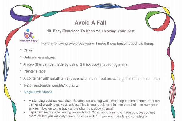 Avoid A Fall Exercise Thumbnails