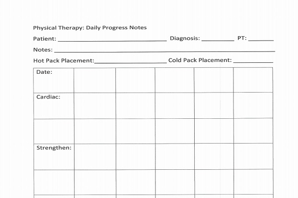 Physical Therapy Progress Note Clinic thumbnail