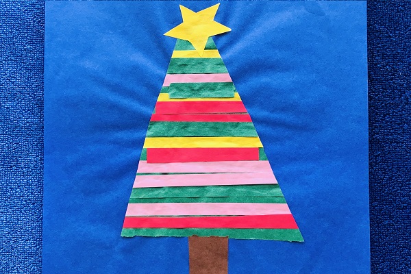 Striped Christmas Tree Template thumbnail