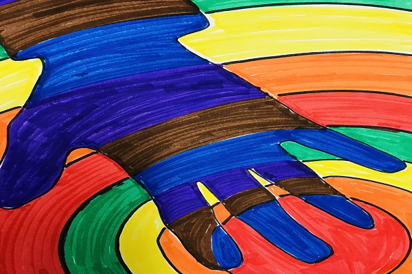 Rainbow Hand Print Draw thumbnail