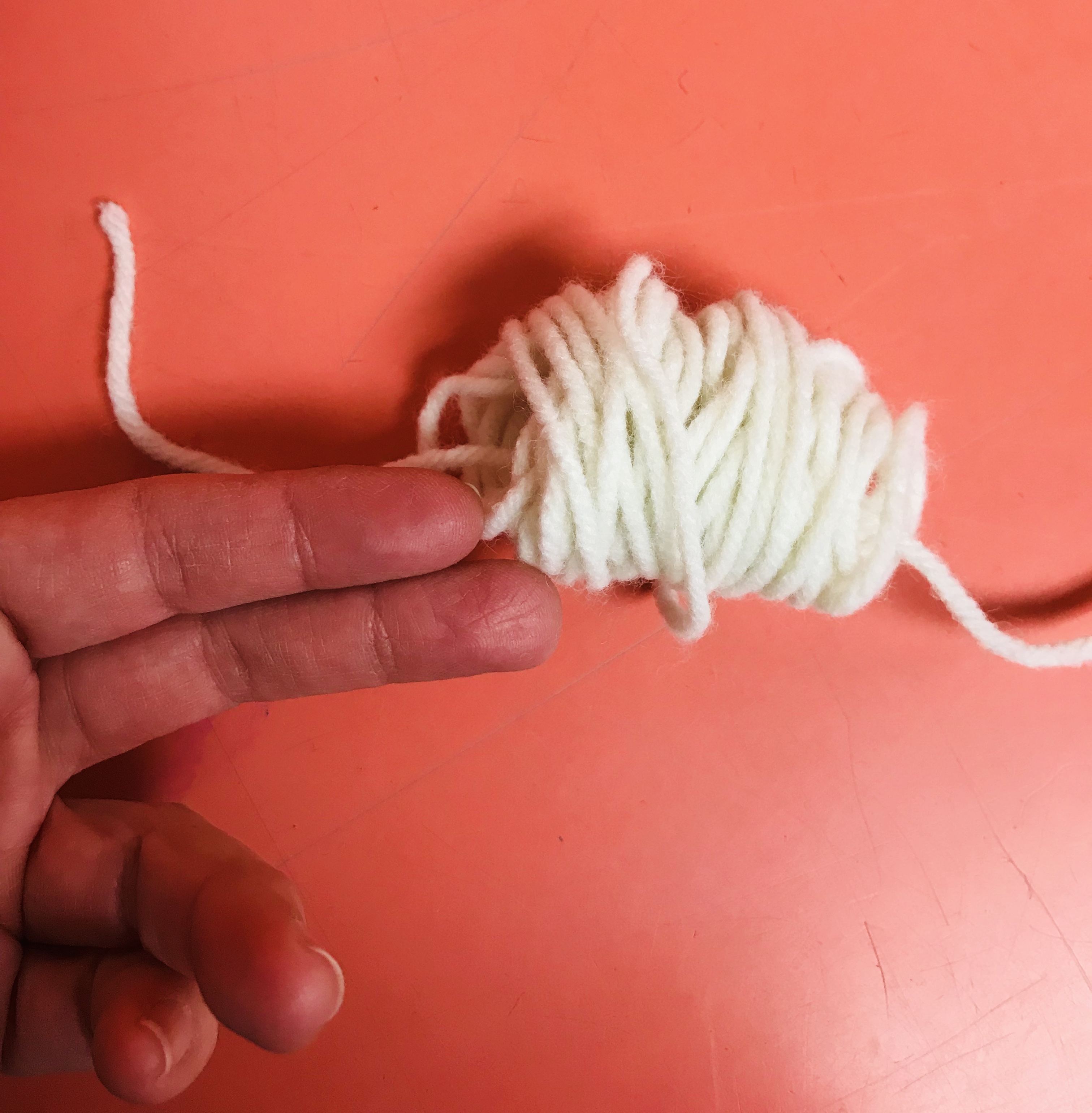 Removed yarn wrapping