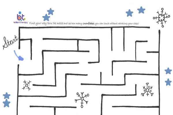 Brilliant Therapy Snowflake Collection Maze